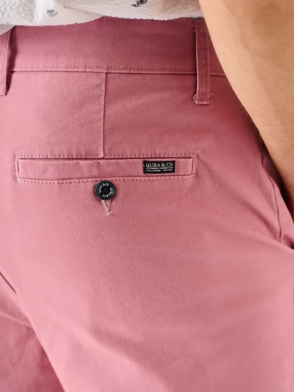 Quba & Co Sanford Chino Shorts Pink Clearance