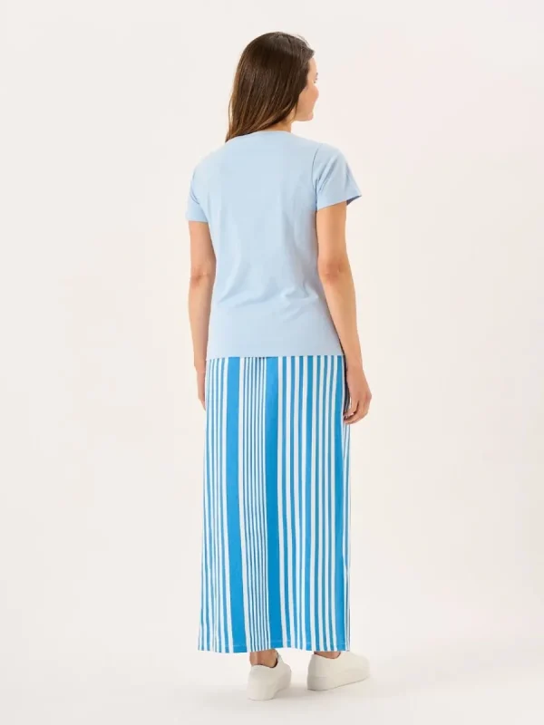 Quba & Co Soft Blue Ahoy Gingham Applique T-Shirt - Amie Fashion