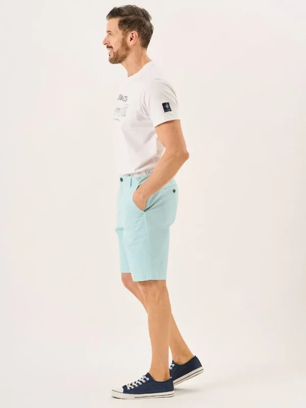Quba & Co Splash Blue Stretch Chino Shorts - Sandor Best