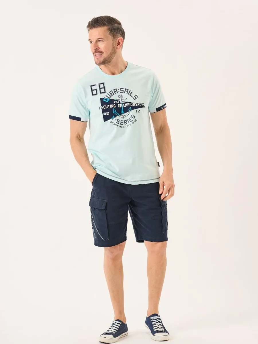 spray_blue_nautical_desig_4.webp Quba & Co Spray Blue Nautical Design Graphic X-Series T-Shirt -Tamron Discount