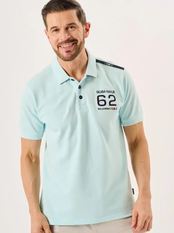 Quba & Co Spray Blue Quba Sails X-Series Polo Shirt - Masters Sale