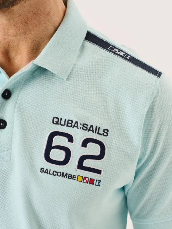 Quba & Co Spray Blue Quba Sails X-Series Polo Shirt - Masters Sale