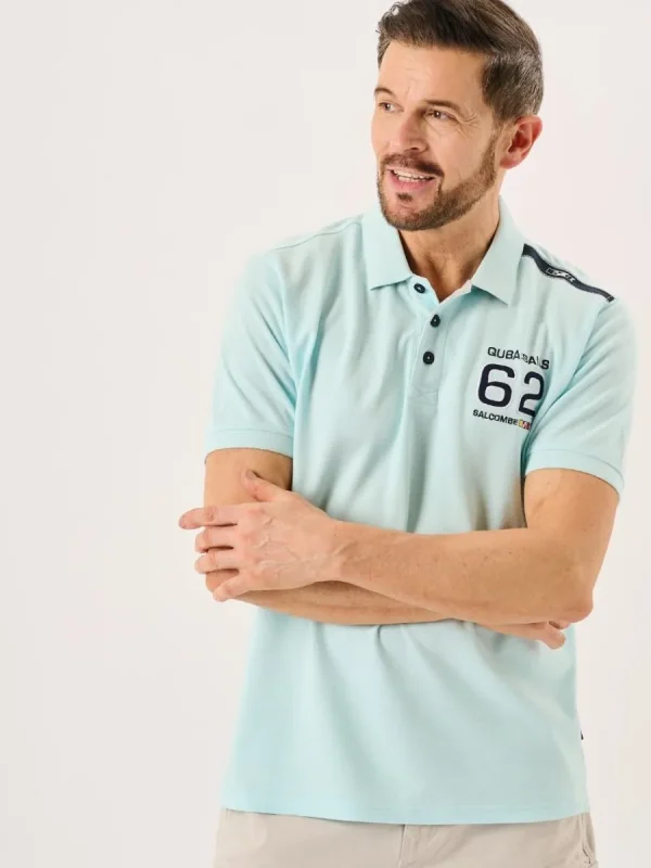 Quba & Co Spray Blue Quba Sails X-Series Polo Shirt - Masters Sale