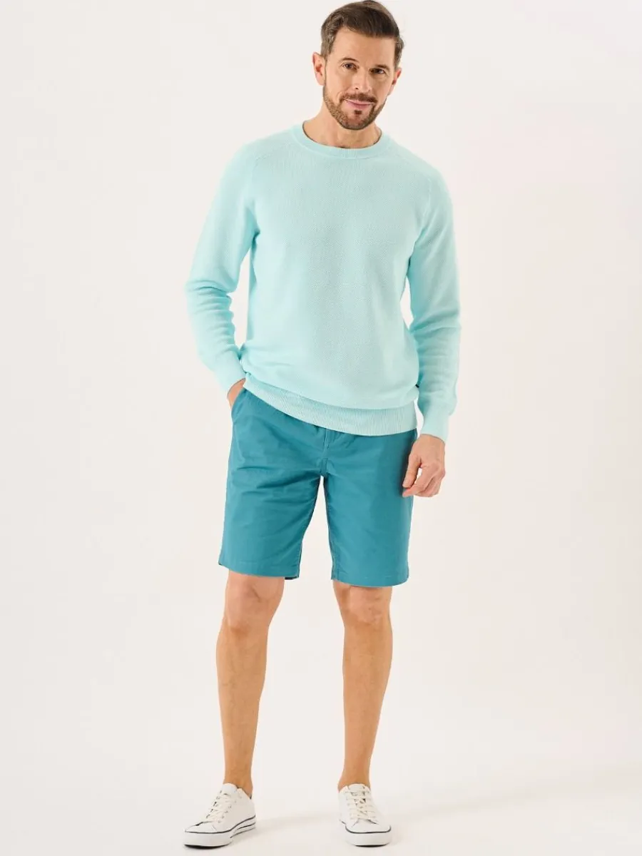 spray_blue_textured_knit__4.webp Quba & Co Spray Blue Textured Knit Crew Neck Jumper - Kentsham New