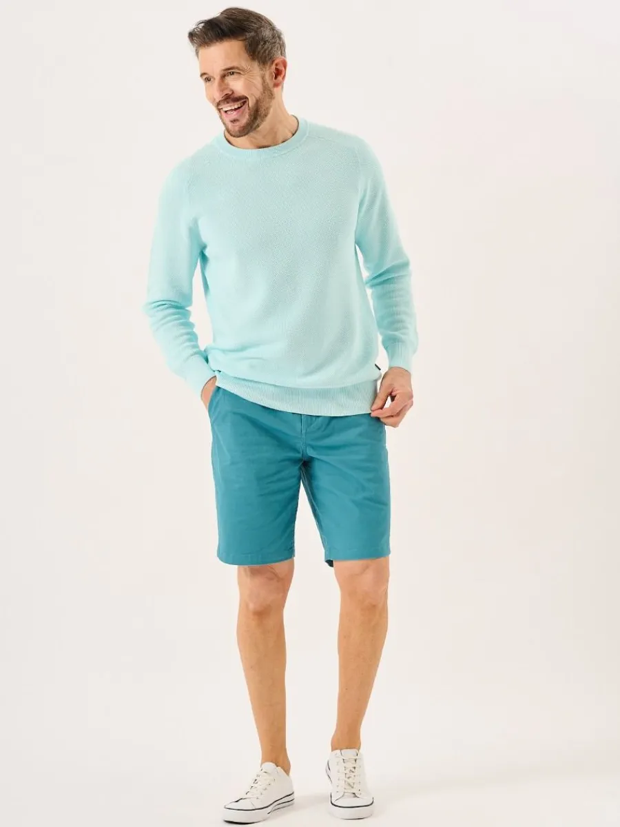 spray_blue_textured_knit__5.webp Quba & Co Spray Blue Textured Knit Crew Neck Jumper - Kentsham New