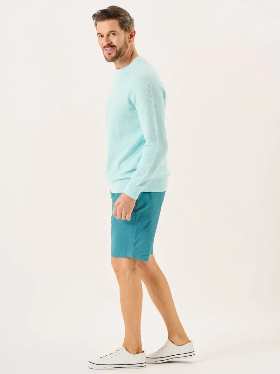 spray_blue_textured_knit__7.webp Quba & Co Spray Blue Textured Knit Crew Neck Jumper - Kentsham New