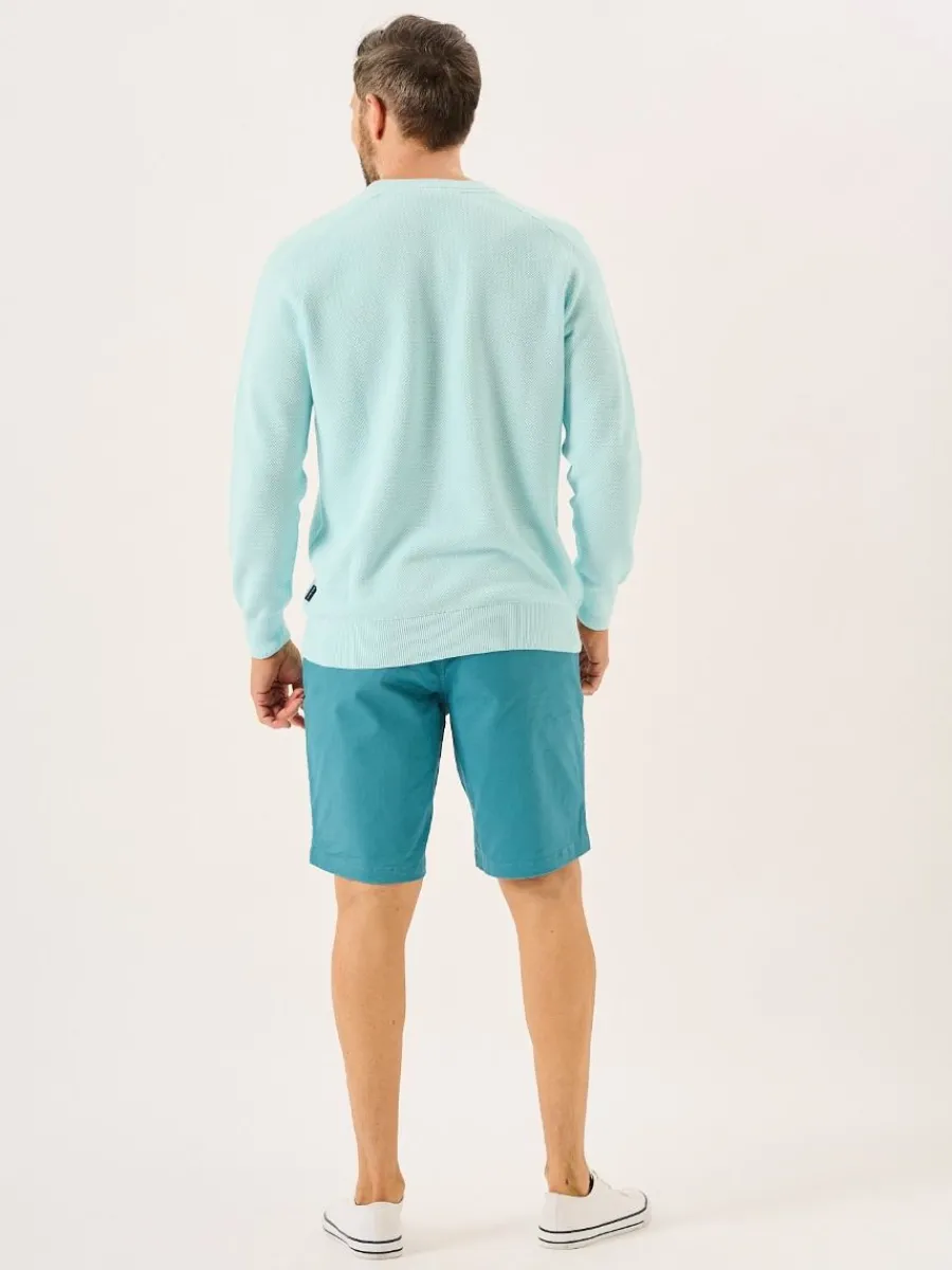 spray_blue_textured_knit__8.webp Quba & Co Spray Blue Textured Knit Crew Neck Jumper - Kentsham New