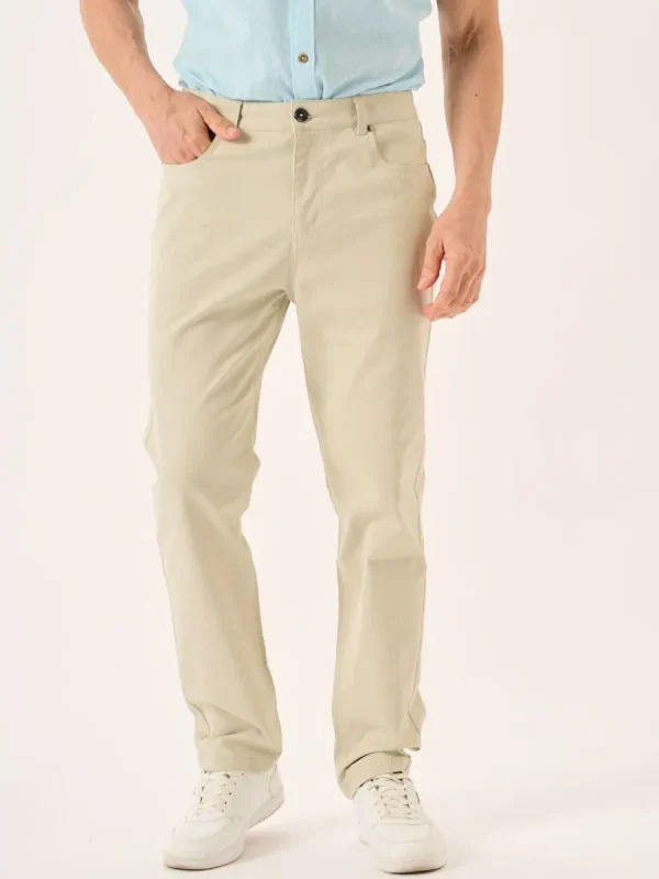 Quba & Co Stone Lifestyle Chino Trousers - Versu Sale
