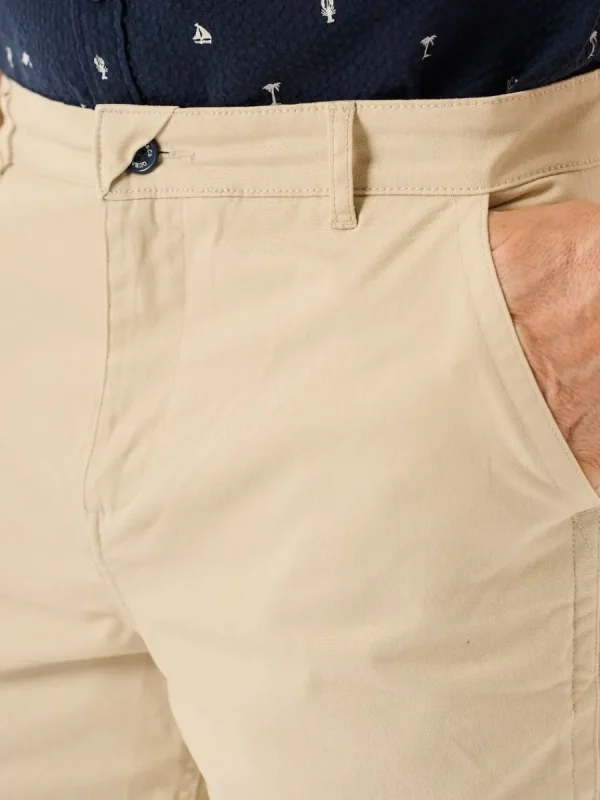 Quba & Co Stone Stretch Chino Shorts - Sandor Outlet