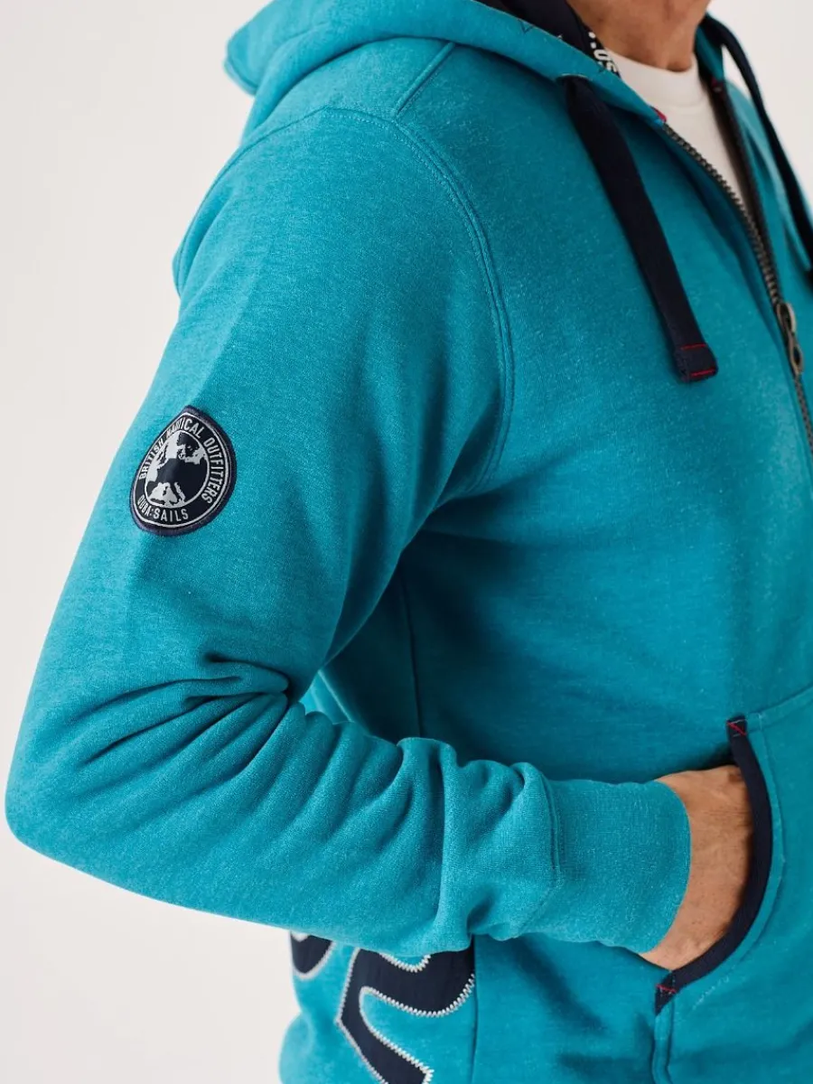 teal_marl_xseries_zip_thr_11.webp Quba & Co Teal Marl X-Series Zip Through Hoodie - Hulme New