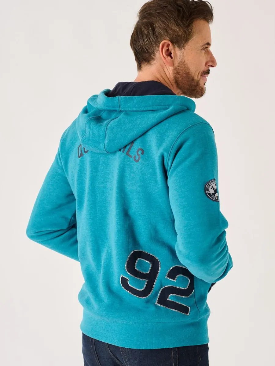 teal_marl_xseries_zip_thr_3.webp Quba & Co Teal Marl X-Series Zip Through Hoodie - Hulme New