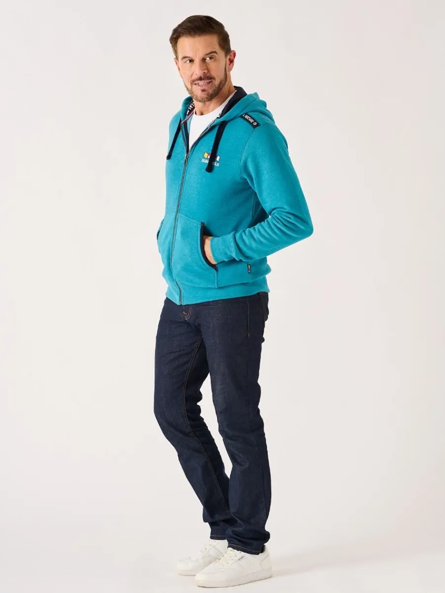 teal_marl_xseries_zip_thr_8.webp Quba & Co Teal Marl X-Series Zip Through Hoodie - Hulme New