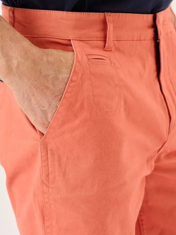 Quba & Co Terracotta Stretch Chino Shorts - Sandor Sale