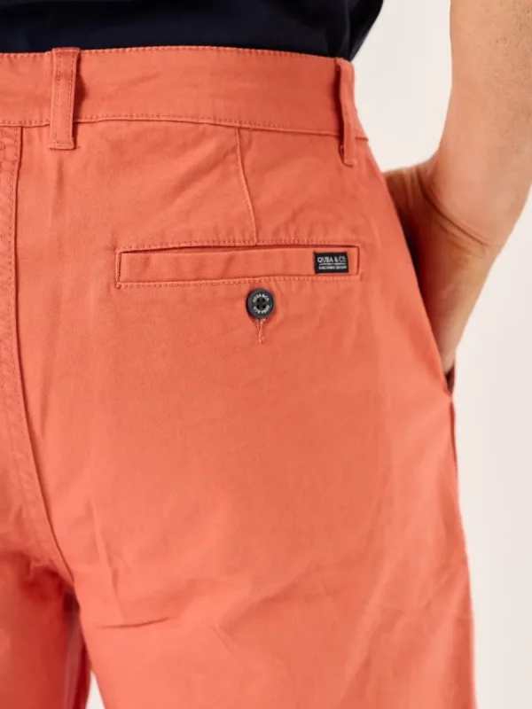 Quba & Co Terracotta Stretch Chino Shorts - Sandor Sale