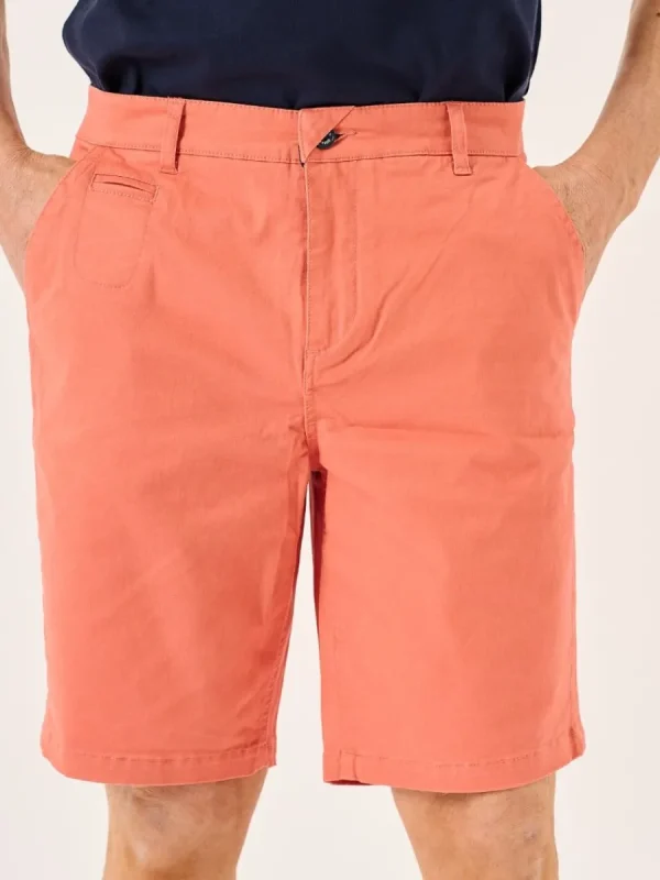 Quba & Co Terracotta Stretch Chino Shorts - Sandor Sale