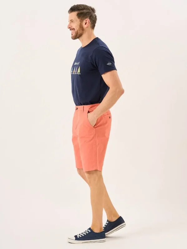 Quba & Co Terracotta Stretch Chino Shorts - Sandor Sale