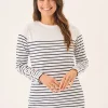 Quba & Co White And Navy Striped Bretton Tunic - Carlotta Clearance