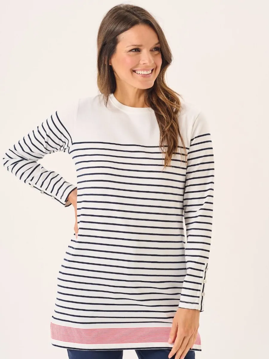 white_and_navy_striped_br_2.webp Quba & Co White And Navy Striped Bretton Tunic - Carlotta Clearance