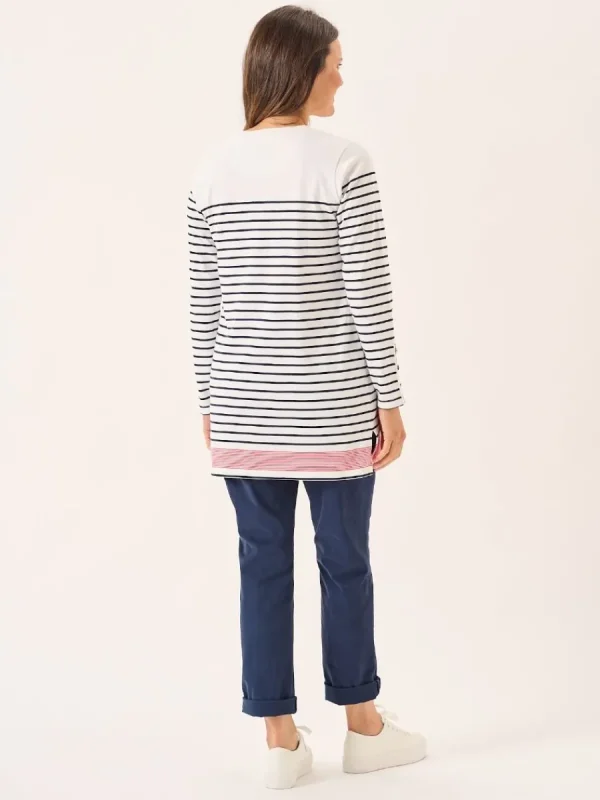 Quba & Co White And Navy Striped Bretton Tunic - Carlotta Clearance
