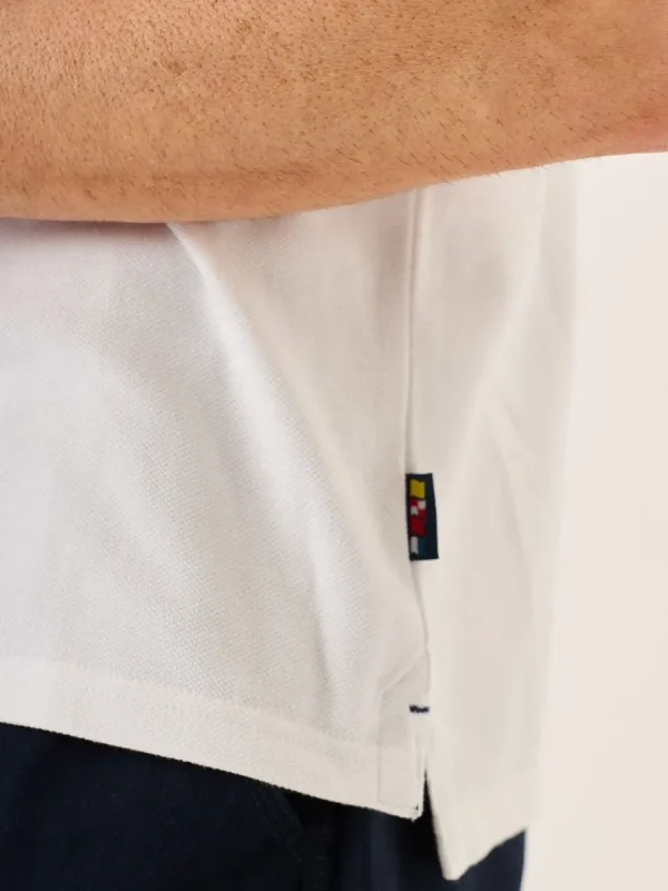 Quba & Co White And Navy X-Series Colour Block Polo Shirt - Piston Hot