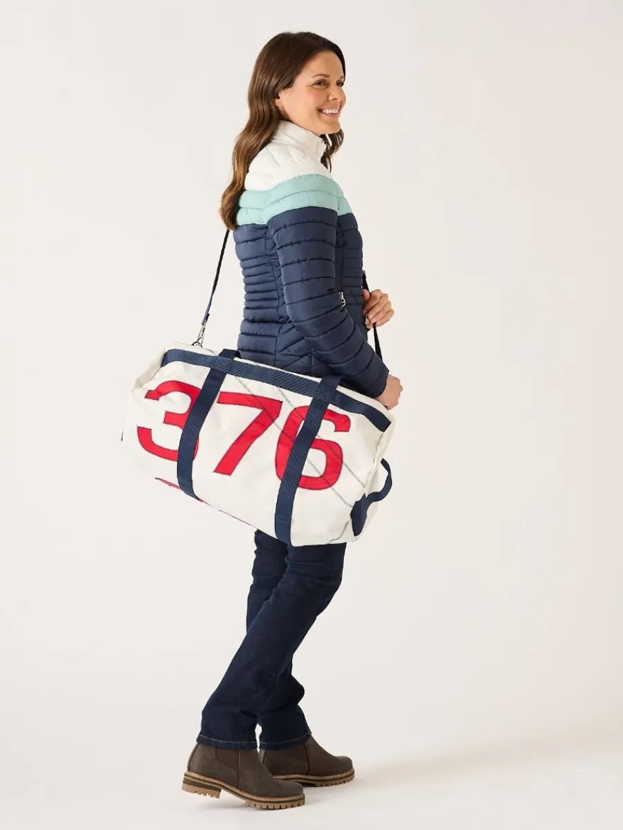 white_and_red_small_barre_1.webp Quba & Co White And Red Small Barrel Bag - Reef Clearance