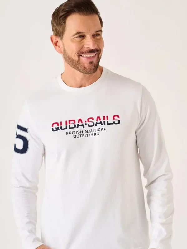 Quba & Co White Long Sleeve X-Series T-Shirt - Louiston Sale