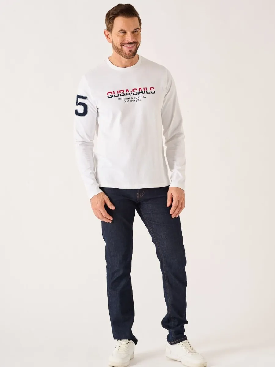 white_long_sleeve_xseries_5.webp Quba & Co White Long Sleeve X-Series T-Shirt - Louiston Sale