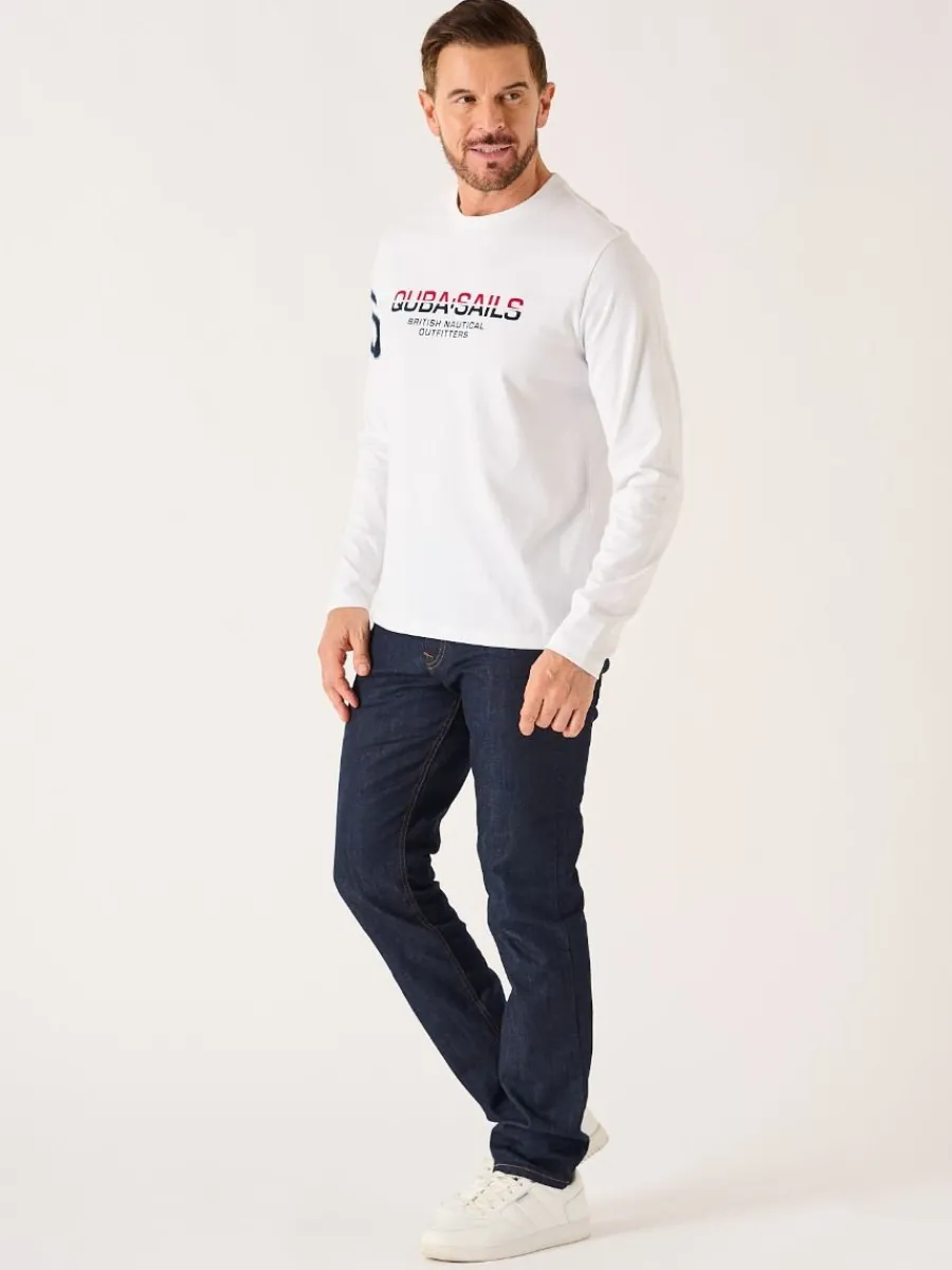 white_long_sleeve_xseries_7.webp Quba & Co White Long Sleeve X-Series T-Shirt - Louiston Sale