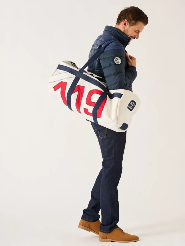 Quba & Co White Medium Barrel Bag - Shale Fashion