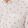 Quba & Co White Nautical Print Seersucker Short Sleeve Shirt - Ashton Outlet