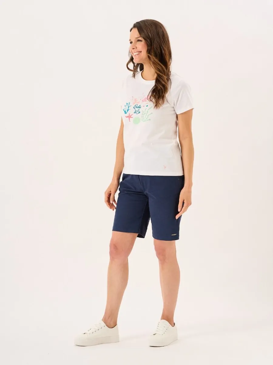 white_quba_and_co_coral_d_5.webp Quba & Co White Quba And Co Coral Design Short Sleeved T-Shirt - Collina Clearance