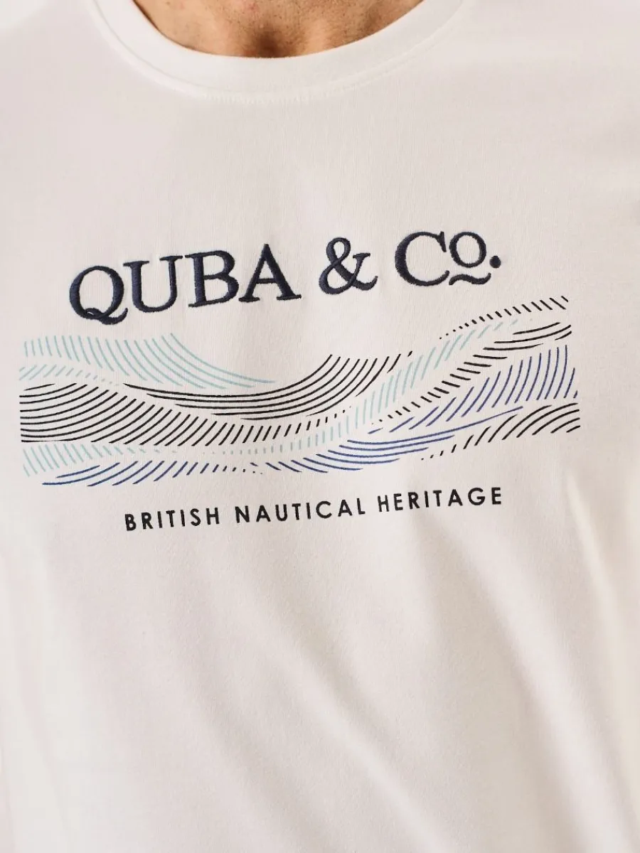 white_quba_and_co_wave_fo_1.webp Quba & Co White Quba And Co Wave Form Logo Lifestyle Graphic T-Shirt - Eden Best