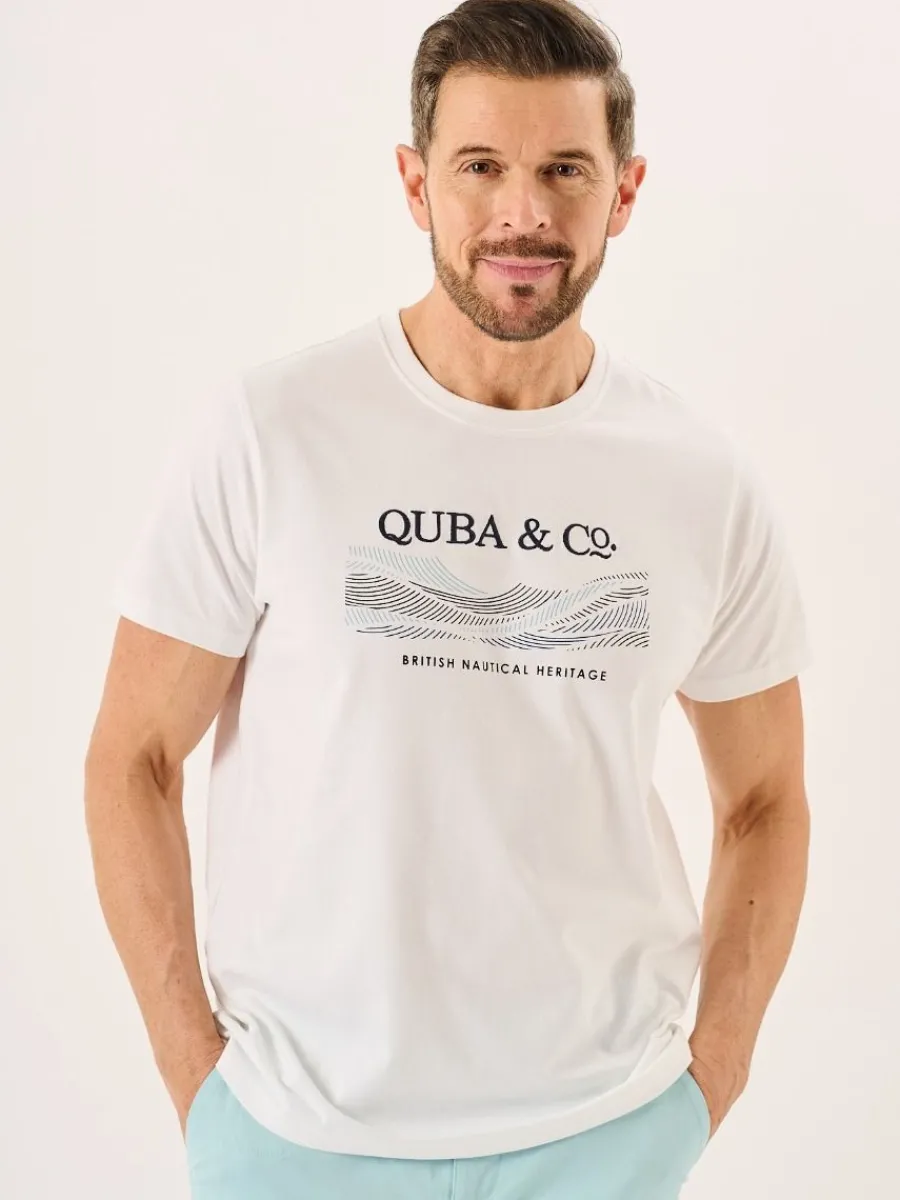 white_quba_and_co_wave_fo_2.webp Quba & Co White Quba And Co Wave Form Logo Lifestyle Graphic T-Shirt - Eden Best
