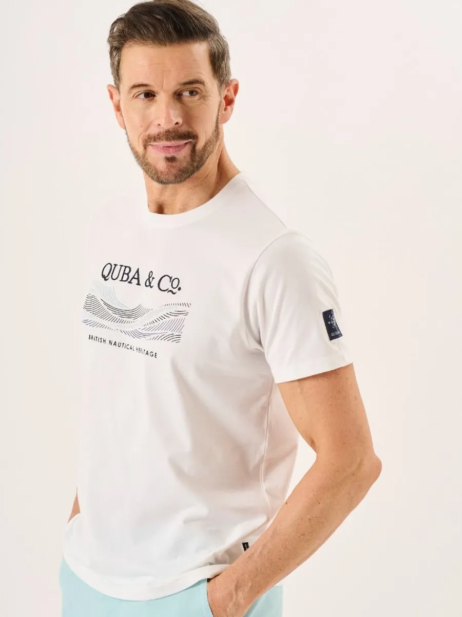 white_quba_and_co_wave_fo_4.webp Quba & Co White Quba And Co Wave Form Logo Lifestyle Graphic T-Shirt - Eden Best