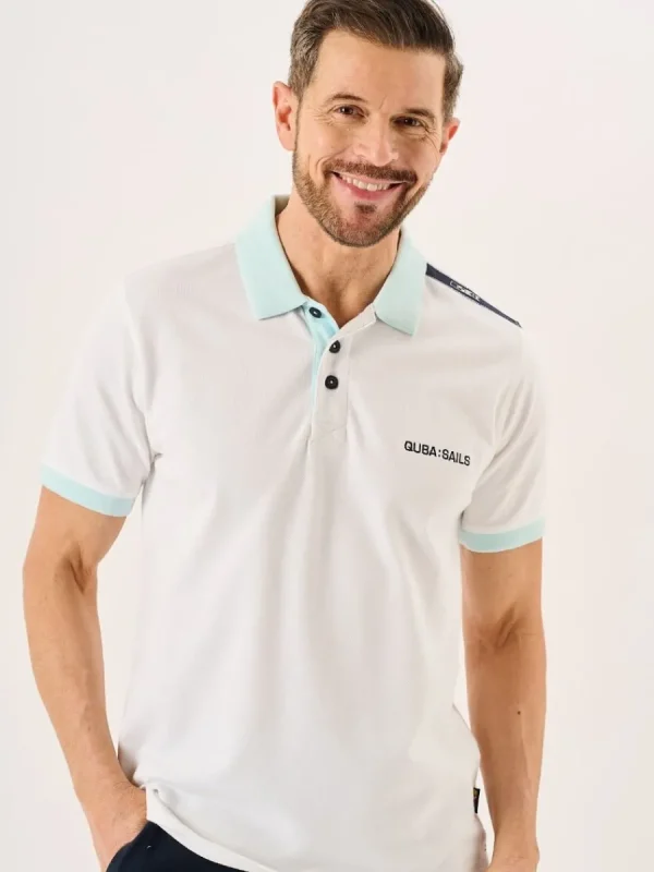 Quba & Co White Quba And Co X-Series Polo Shirt - Tandy New