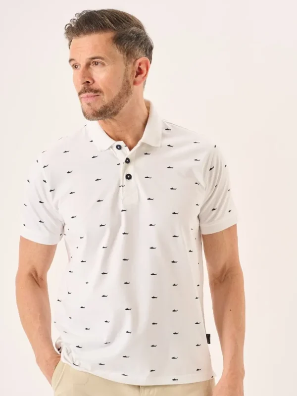 Quba & Co White Shark Polo Shirt - Sean Best