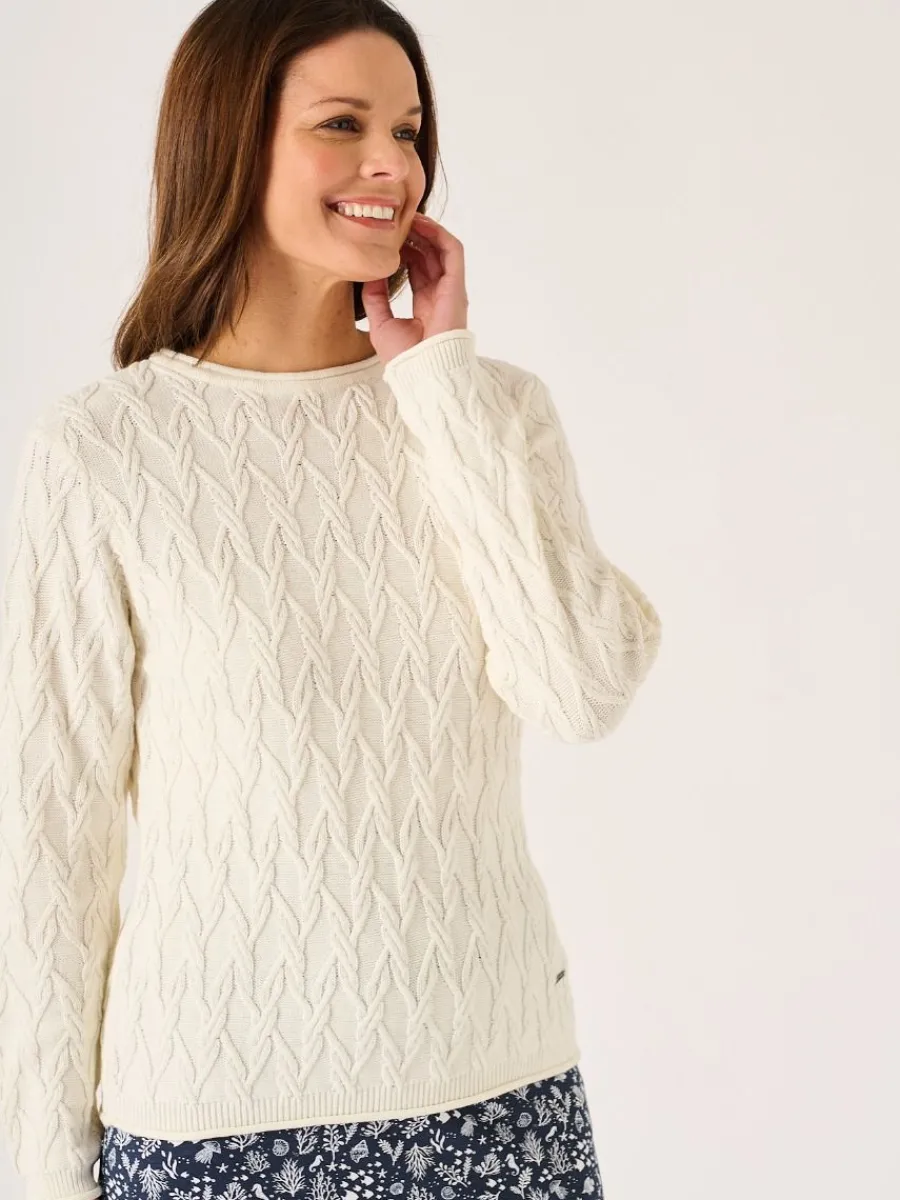 white_textured_crew_neck__0.webp Quba & Co White Textured Crew Neck Jumper - Carrock Clearance