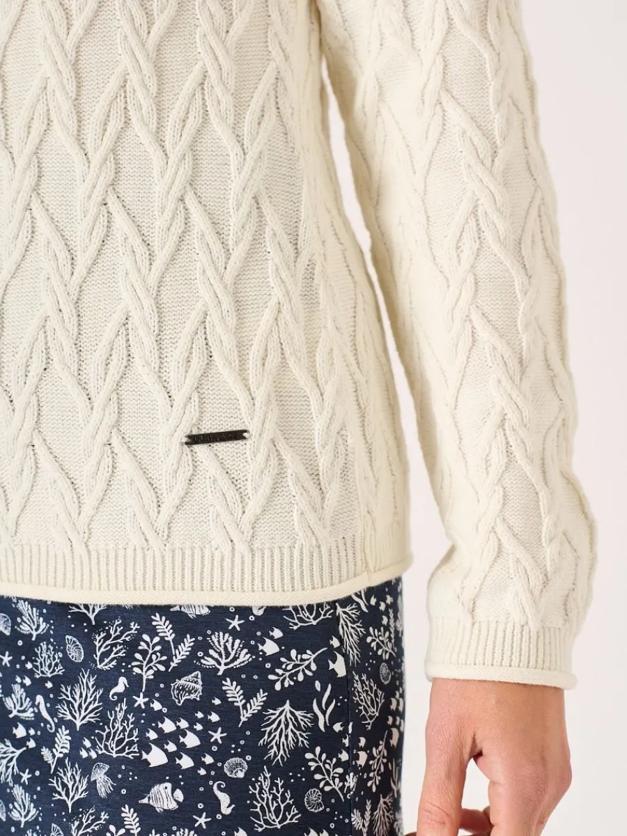 white_textured_crew_neck__3.webp Quba & Co White Textured Crew Neck Jumper - Carrock Clearance