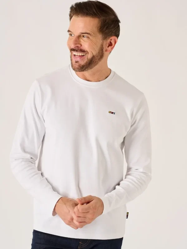 Quba & Co White X-Series Long Sleeved T-Shirt - Niall Fashion