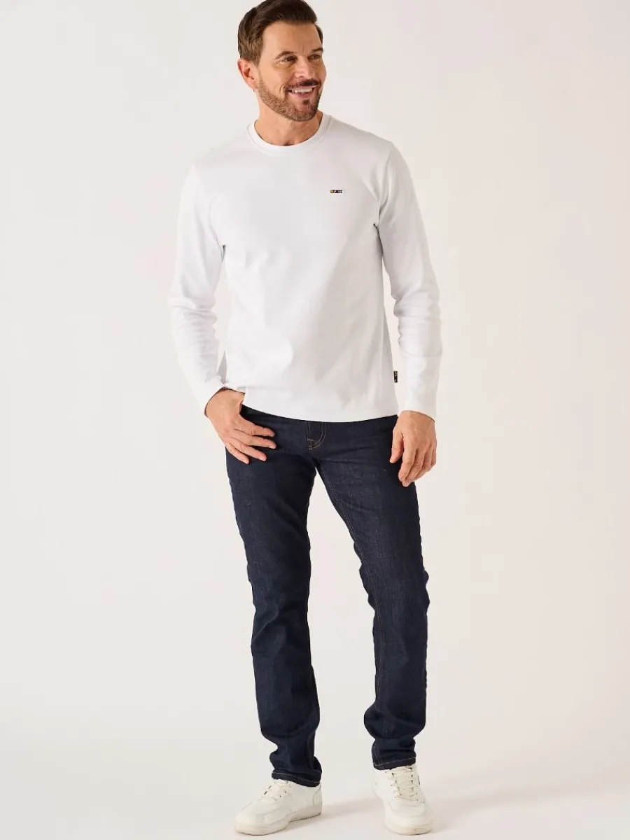 white_xseries_long_sleeve_4.webp Quba & Co White X-Series Long Sleeved T-Shirt - Niall Fashion