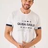 Quba & Co White X-Series Quba Sails Nautical Print T-Shirt - Naylor Clearance