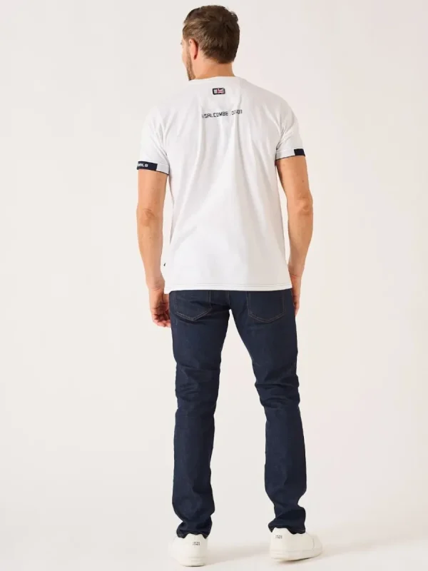 Quba & Co White X-Series Quba Sails Nautical Print T-Shirt - Naylor Clearance