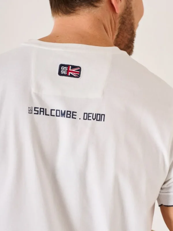Quba & Co White X-Series Quba Sails Nautical Print T-Shirt - Naylor Clearance