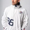 Quba & Co X10 Heritage Mens Technical Sailing Jacket in White Outlet