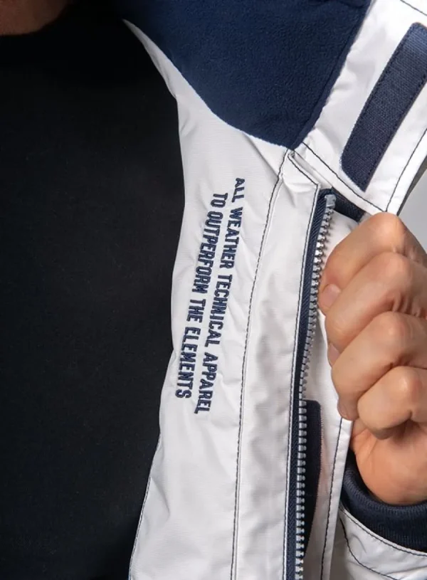 Quba & Co X10 Heritage Mens Technical Sailing Jacket in White Outlet