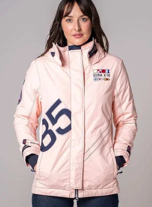 Quba & Co X10 Heritage Women Technical Sailing Jacket in Pink Fashion
