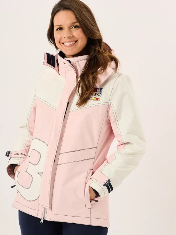 Quba & Co X-10 Ladies Heritage Jacket Pink And White New Edition Hot