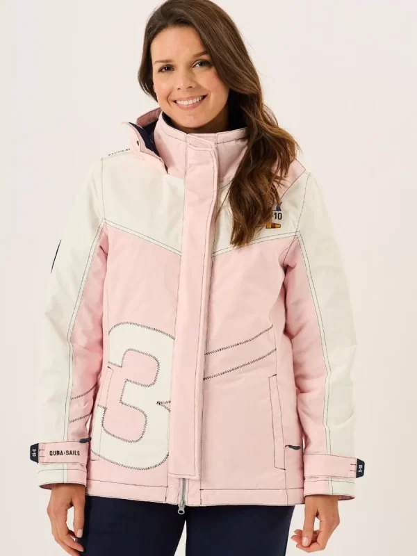 Quba & Co X-10 Ladies Heritage Jacket Pink And White New Edition Hot