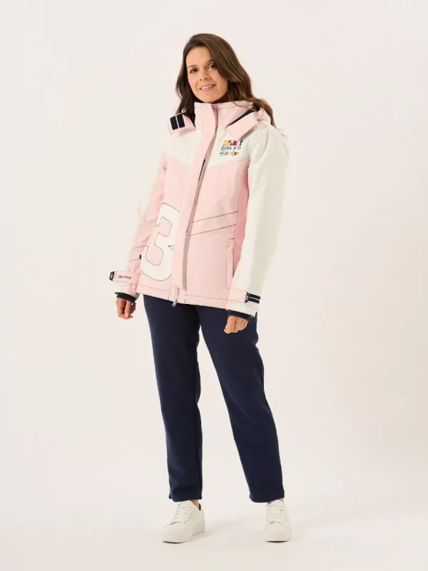 Quba & Co X-10 Ladies Heritage Jacket Pink And White New Edition Hot