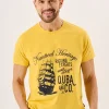 Quba & Co Yellow Sand Nautical Boat Print T-Shirt - Collins Sale